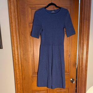 Lands End 100% cotton size small blue knit dress